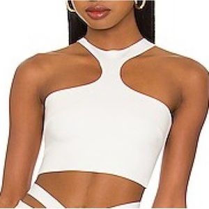 Commando NWT White Neoprene Y-Front Crop Top